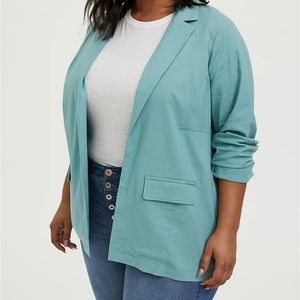 🍍Aqua Linen Blazer